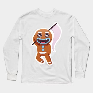 Christmas Sticker, Ginger Man Sticker Long Sleeve T-Shirt